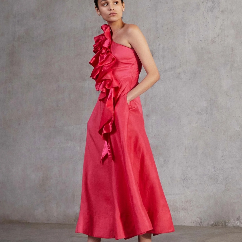 Adelia Ruffle Midi Dress - Picture 3 of 5